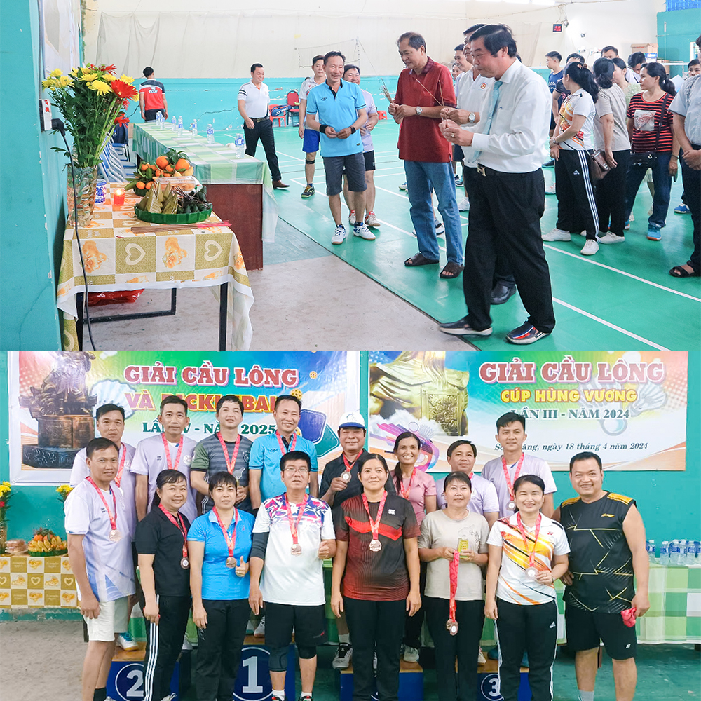 Trường THPT Hoàng Diệu tổ chức giải cầu lông và pickleball nhân dịp Giỗ Tổ Hùng Vương (10/3 âm lịch).